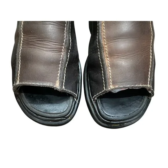 Vintage Dr Martens England Platform Chunky Leather Sandals Mens 9 Heavy Slip On
